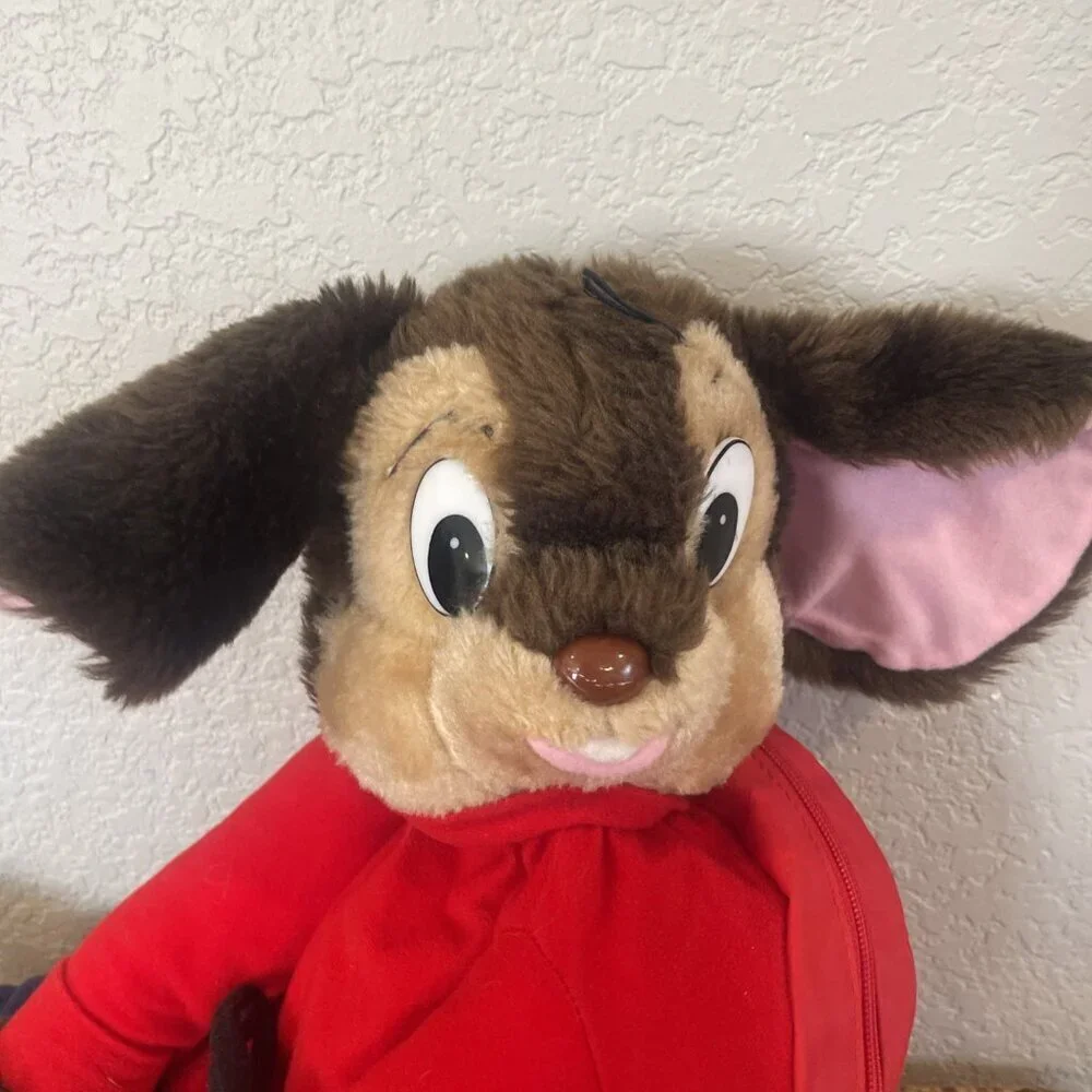 Fievel Mousekewitz An American Tail Backpack Plush 1986 Universal Studios